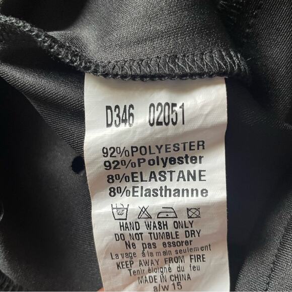 AX Paris Womens/Teen Black Mock Neck Bodycon Dress size 10 Fitted Penny Cut out - Picture 8 of 8